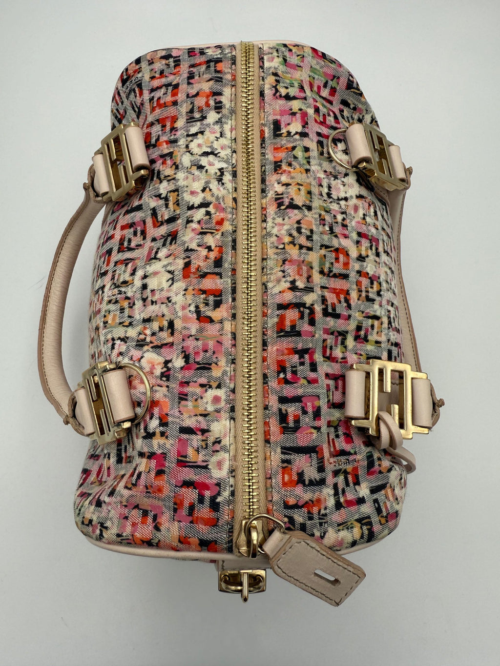 Fendi FENDI Bauletto FF Fabric Flowers Handbag