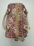 Fendi FENDI Bauletto FF Fabric Flowers Handbag