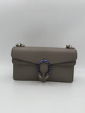 Gucci GUCCI DIONYSUS Hammered Leather Grey Handbag