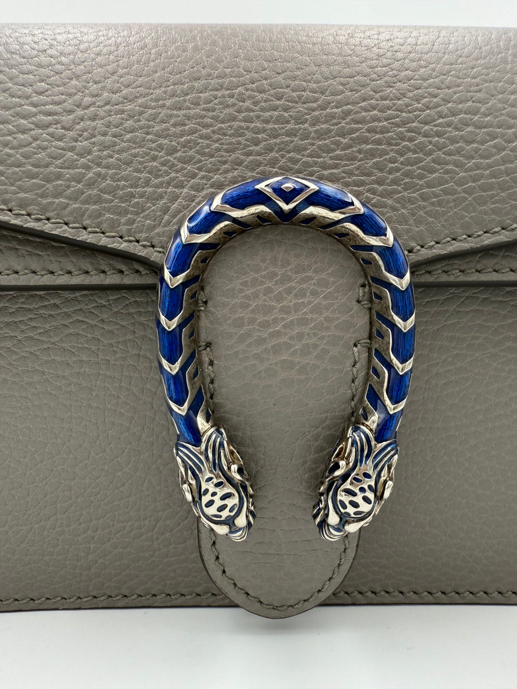 Gucci GUCCI DIONYSUS Hammered Leather Grey Handbag