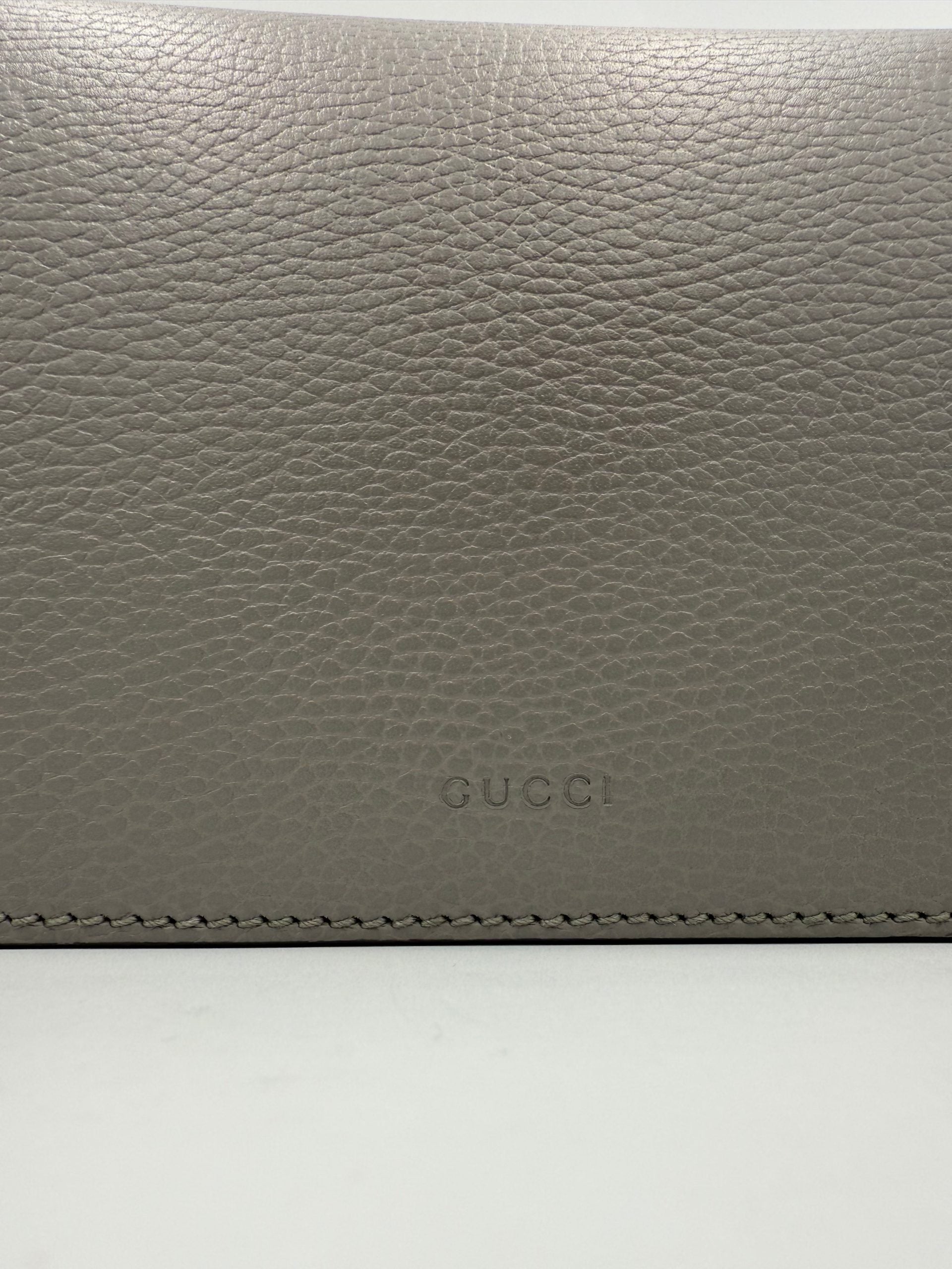 Gucci GUCCI DIONYSUS Hammered Leather Grey Handbag