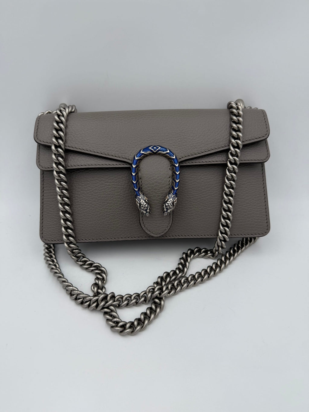 Gucci GUCCI DIONYSUS Hammered Leather Grey Handbag
