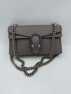 Gucci GUCCI DIONYSUS Hammered Leather Grey Handbag