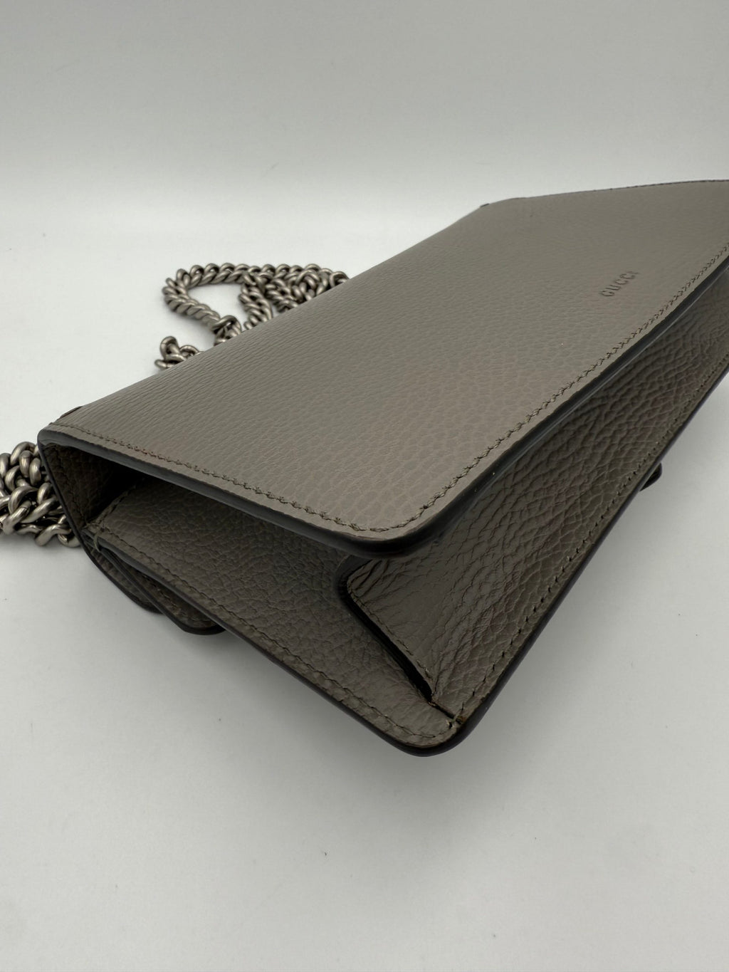 Gucci GUCCI DIONYSUS Hammered Leather Grey Handbag