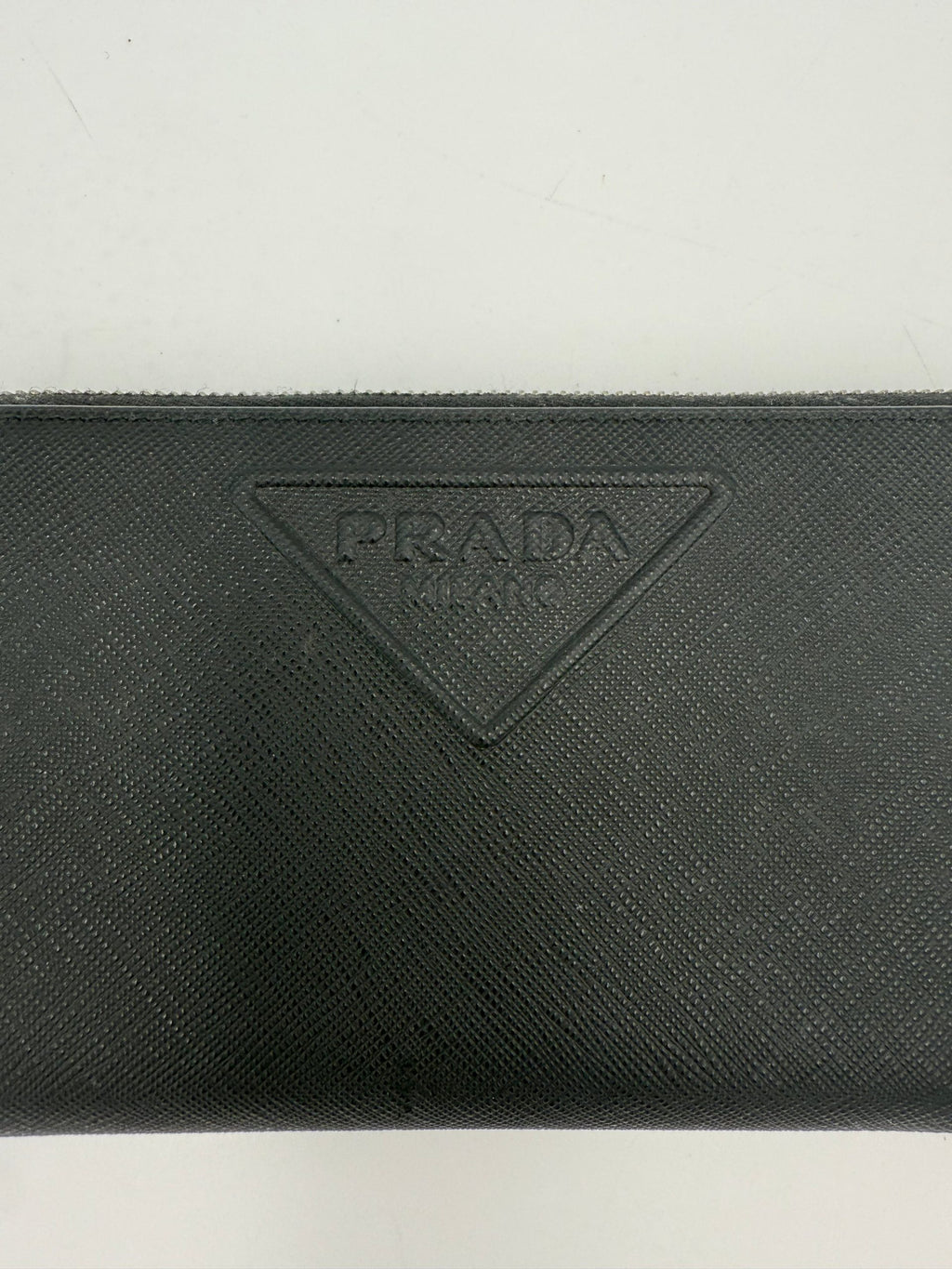Prada PRADA Zip in Saffiano Leather Wallet