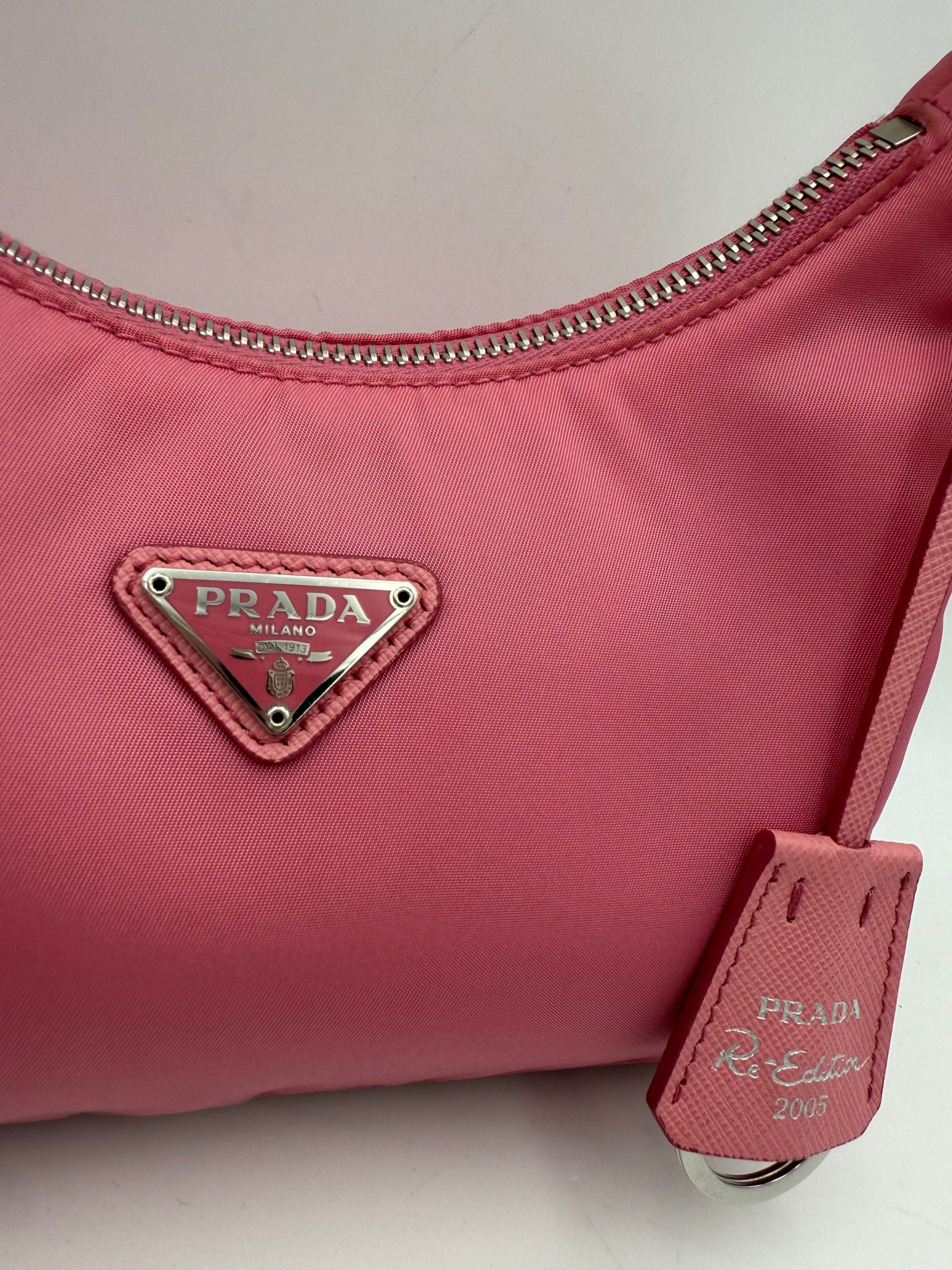 Prada PRADA HOBO Re-Nylon Pink Handbag