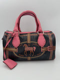 Fendi FENDI Bauletto Canvas Print Selleria Handbag