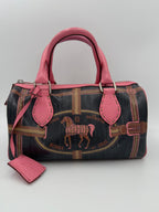 Fendi FENDI Bauletto Canvas Print Selleria Handbag