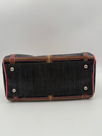 Fendi FENDI Bauletto Canvas Print Selleria Handbag