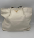 Prada PRADA SHOPPING White Leather Handbag