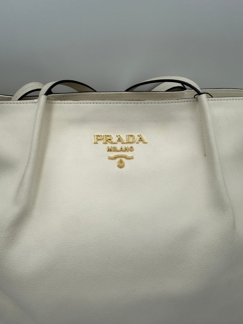 Prada PRADA SHOPPING White Leather Handbag