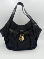 Fendi FENDI Hobo FF Zucca Black Shoulder Bag
