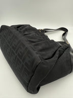 Fendi FENDI Hobo FF Zucca Black Shoulder Bag