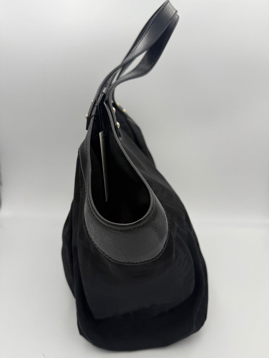 Fendi FENDI Hobo FF Zucca Black Shoulder Bag