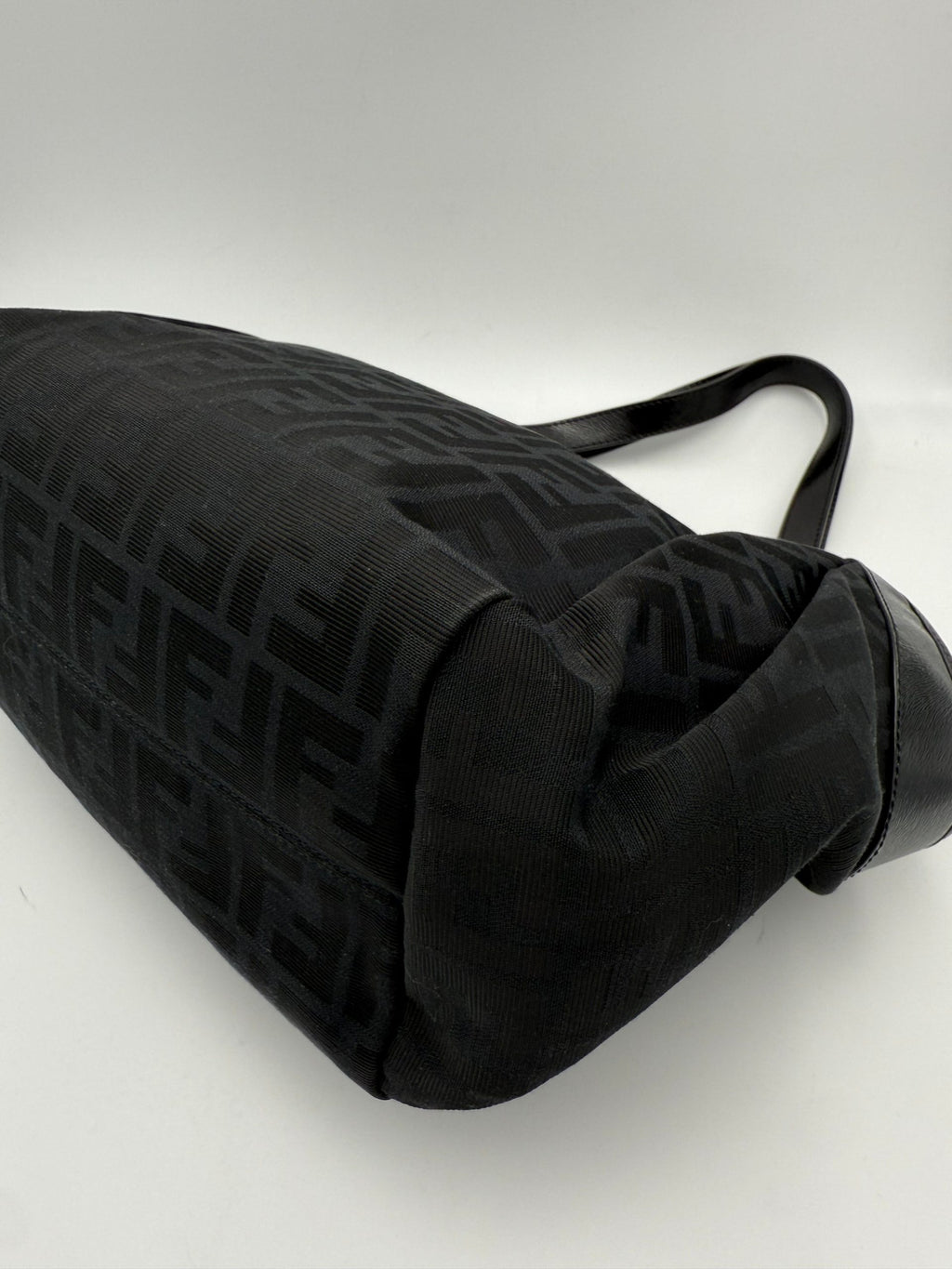 Fendi FENDI Hobo FF Zucca Black Shoulder Bag