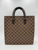 Louis Vuitton LOUIS VUITTON SAC PLAT PARIS PM Damier Ebene Handbag