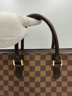 Louis Vuitton LOUIS VUITTON SAC PLAT PARIS PM Damier Ebene Handbag