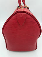 Louis Vuitton LOUIS VUITTON Speedy 35 EPI Red Handbag