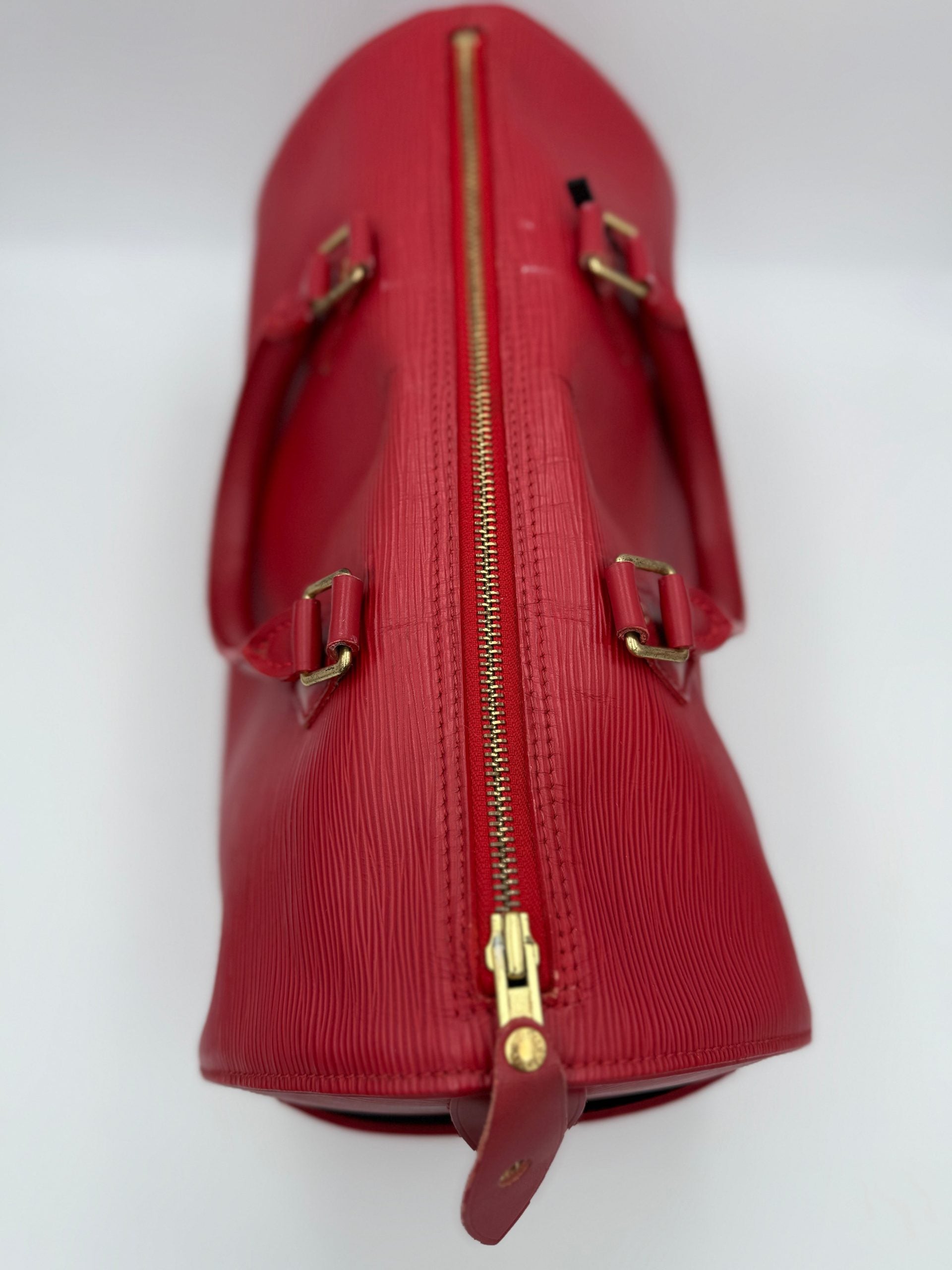 Louis Vuitton LOUIS VUITTON Speedy 35 EPI Red Handbag