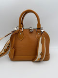 Louis Vuitton LOUIS VUITTON Alma BB EPI Gold Miel Handbag