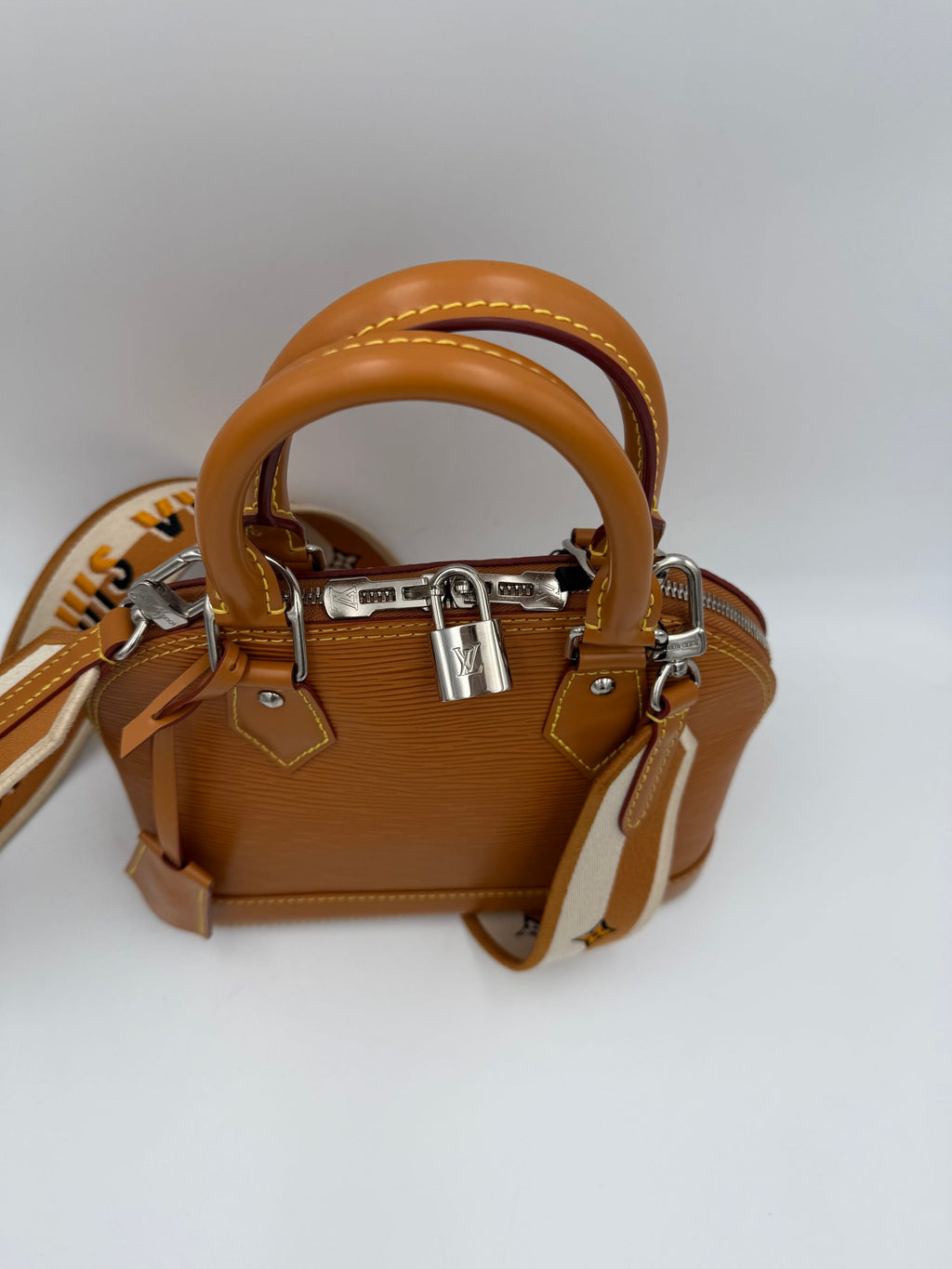 Louis Vuitton LOUIS VUITTON Alma BB EPI Gold Miel Handbag