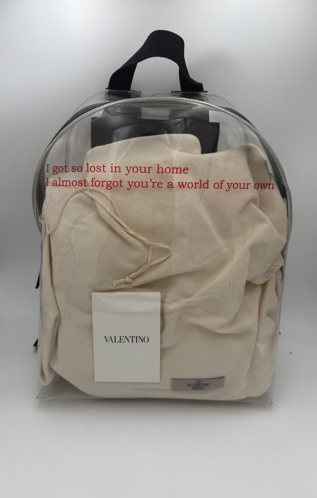 Valentino Garavani VALENTINO GARAVANI Leather and Transparent Plastic Backpack