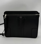 Gucci GUCCI GG Hammered Leather Shoulder Bag