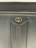 Gucci GUCCI GG Hammered Leather Shoulder Bag