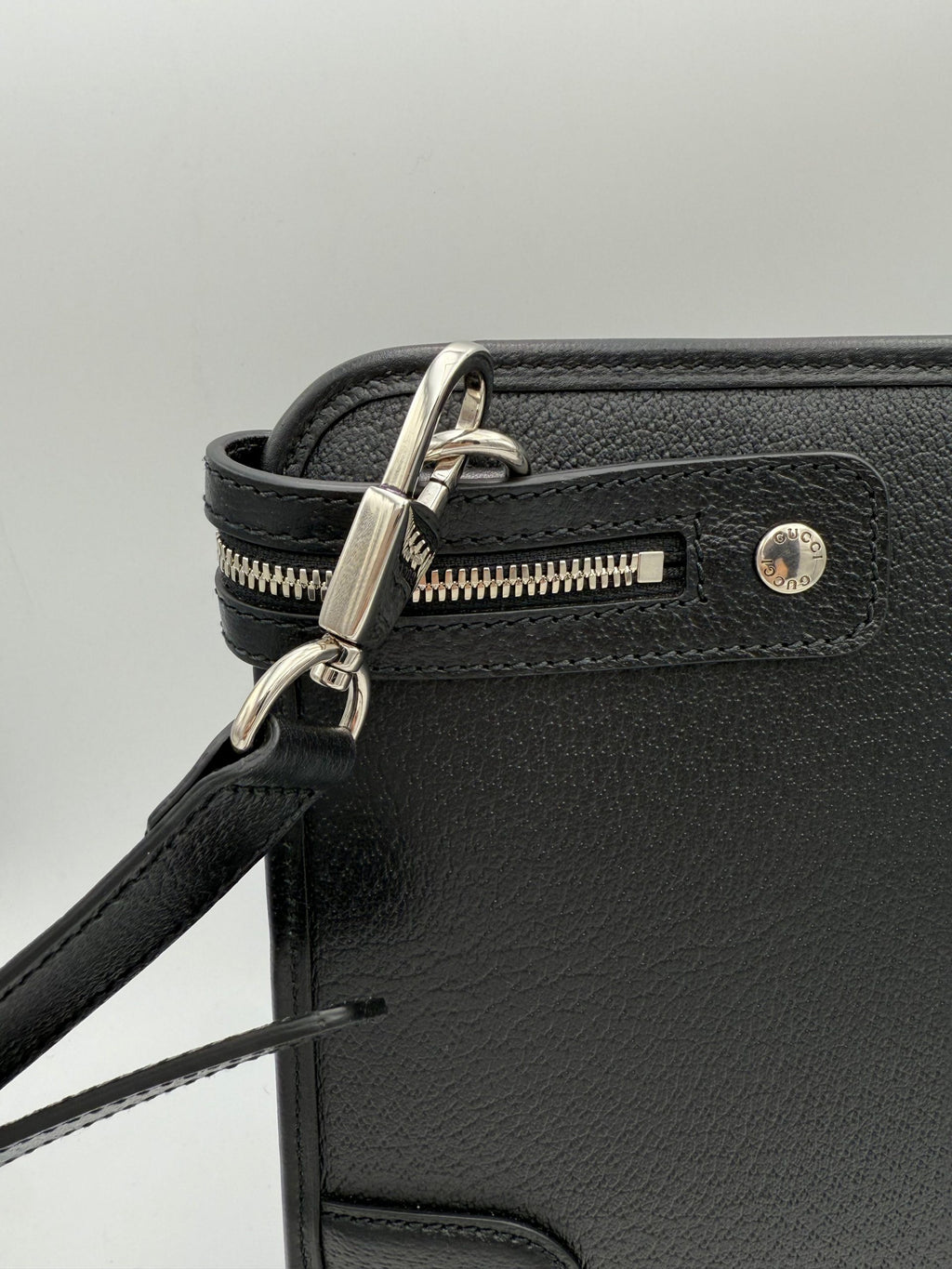 Gucci GUCCI GG Hammered Leather Shoulder Bag