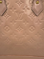 Louis Vuitton LOUIS VUITTON Alma MM Pink Patent Monogram Handbag