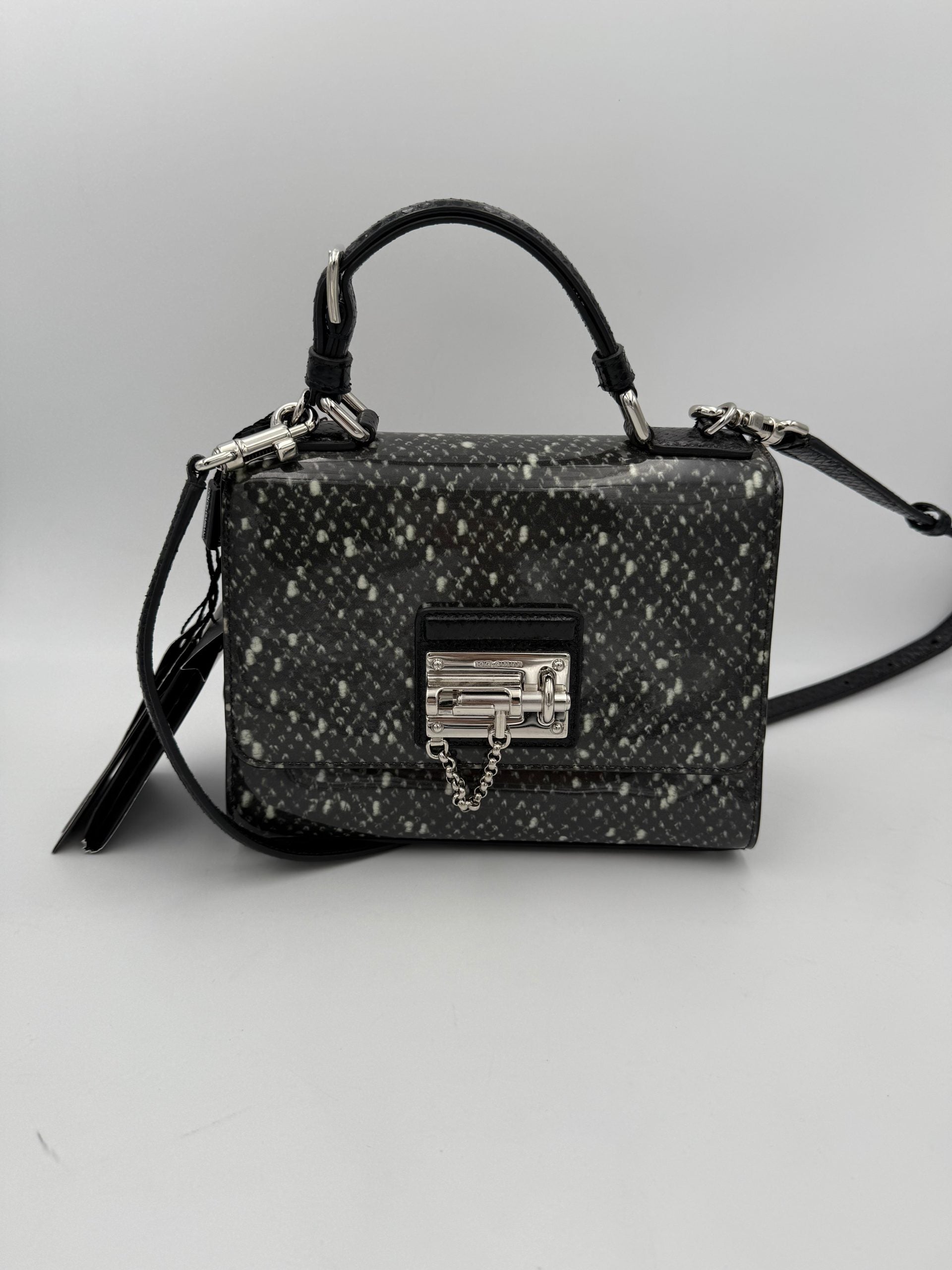 Dolce & Gabbana DOLCE & GABBANA Monica Python and Patent Handbag