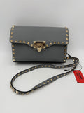 Valentino Garavani VALENTINO GARAVANI Rockstud Small Grey Handbag