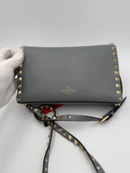Valentino Garavani VALENTINO GARAVANI Rockstud Small Grey Handbag