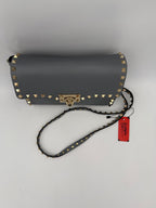 Valentino Garavani VALENTINO GARAVANI Rockstud Small Grey Handbag