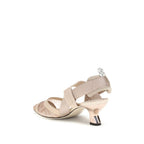 Fendi Beige Nylon Lace-Up