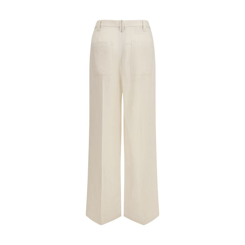 Brunello Cucinelli Beige Viscose Casual Pants