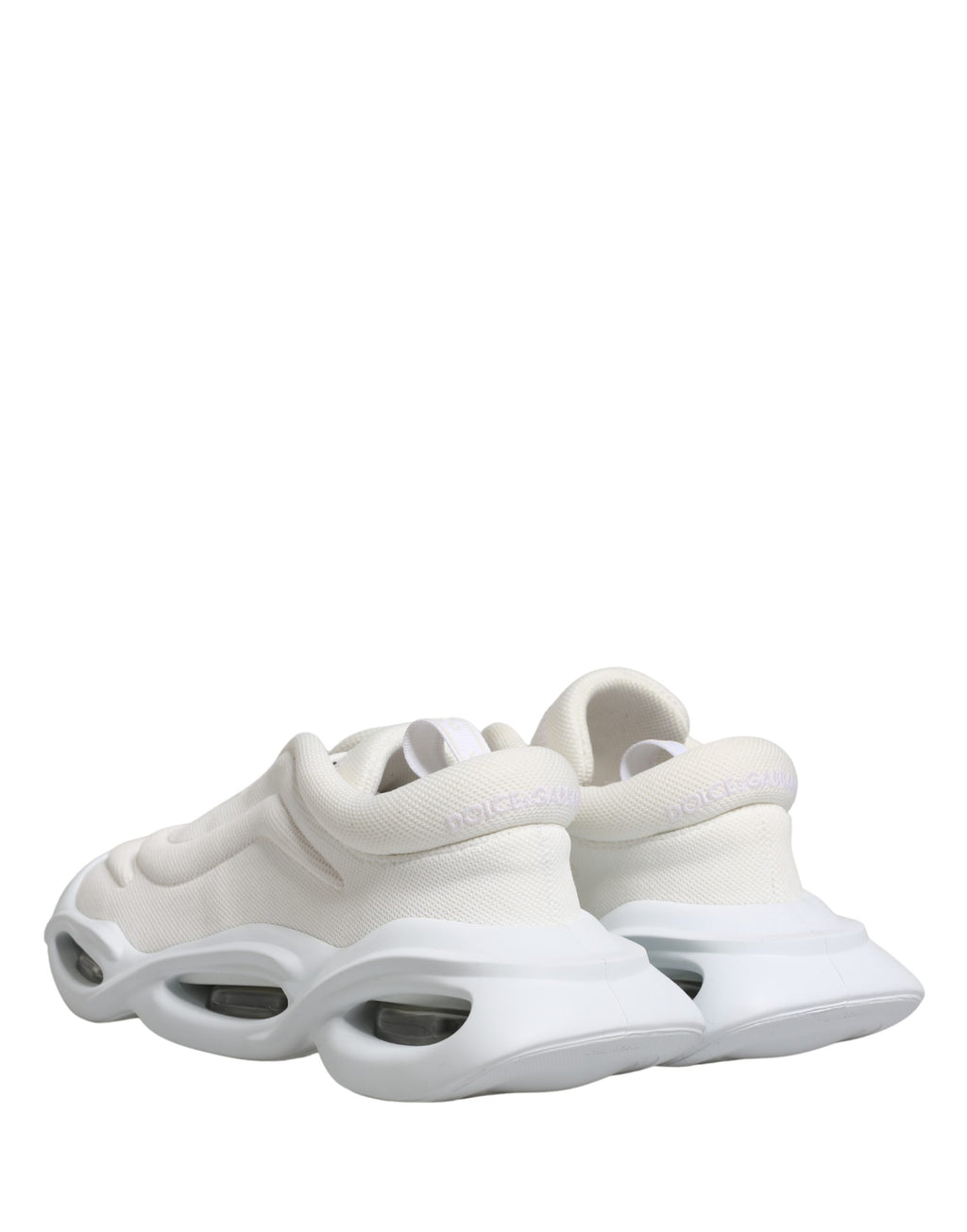 Dolce & Gabbana White Slip On Wave Low Top Sneakers Shoes