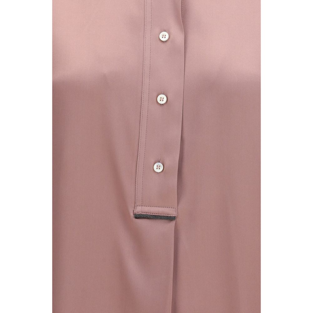 Brunello Cucinelli Multicolor Silk Shortsleeve Shirt