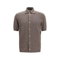 Brunello Cucinelli Brown Cotton Polo Shirt