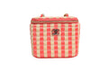 Chanel Raffia Jute Striped Mini Vanity Case