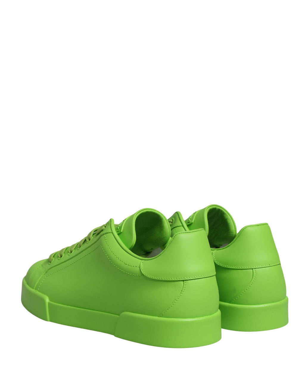 Dolce & Gabbana Green Leather Portofino Low Top Sneakers Shoes
