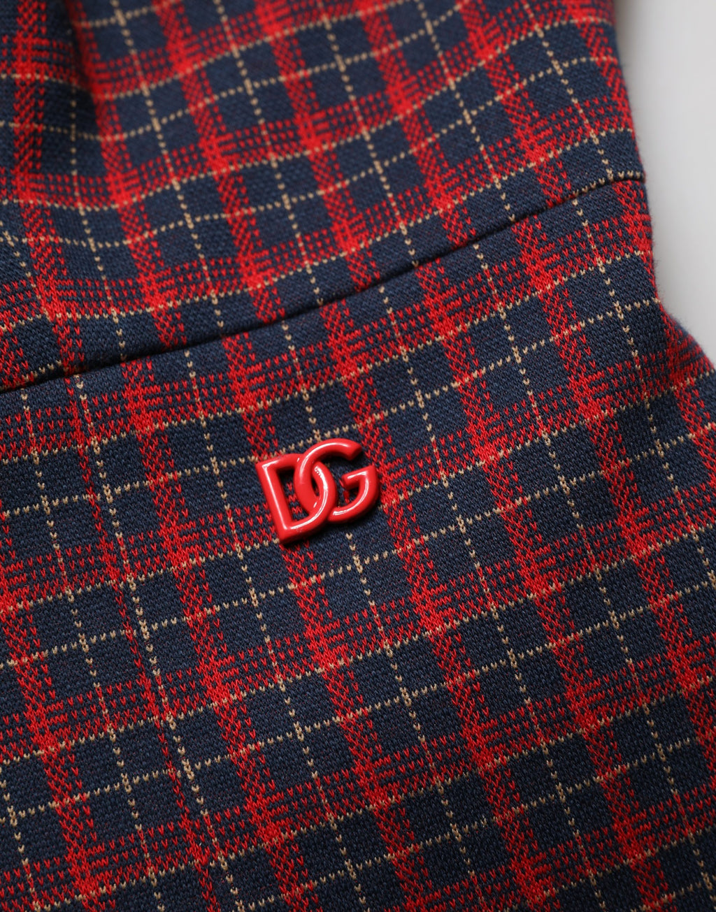 Dolce & Gabbana Red Black Checkered ShortSleeve Sheath Dress