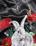 Dolce & Gabbana Black Satin Floral Embroidery Bomber Jacket