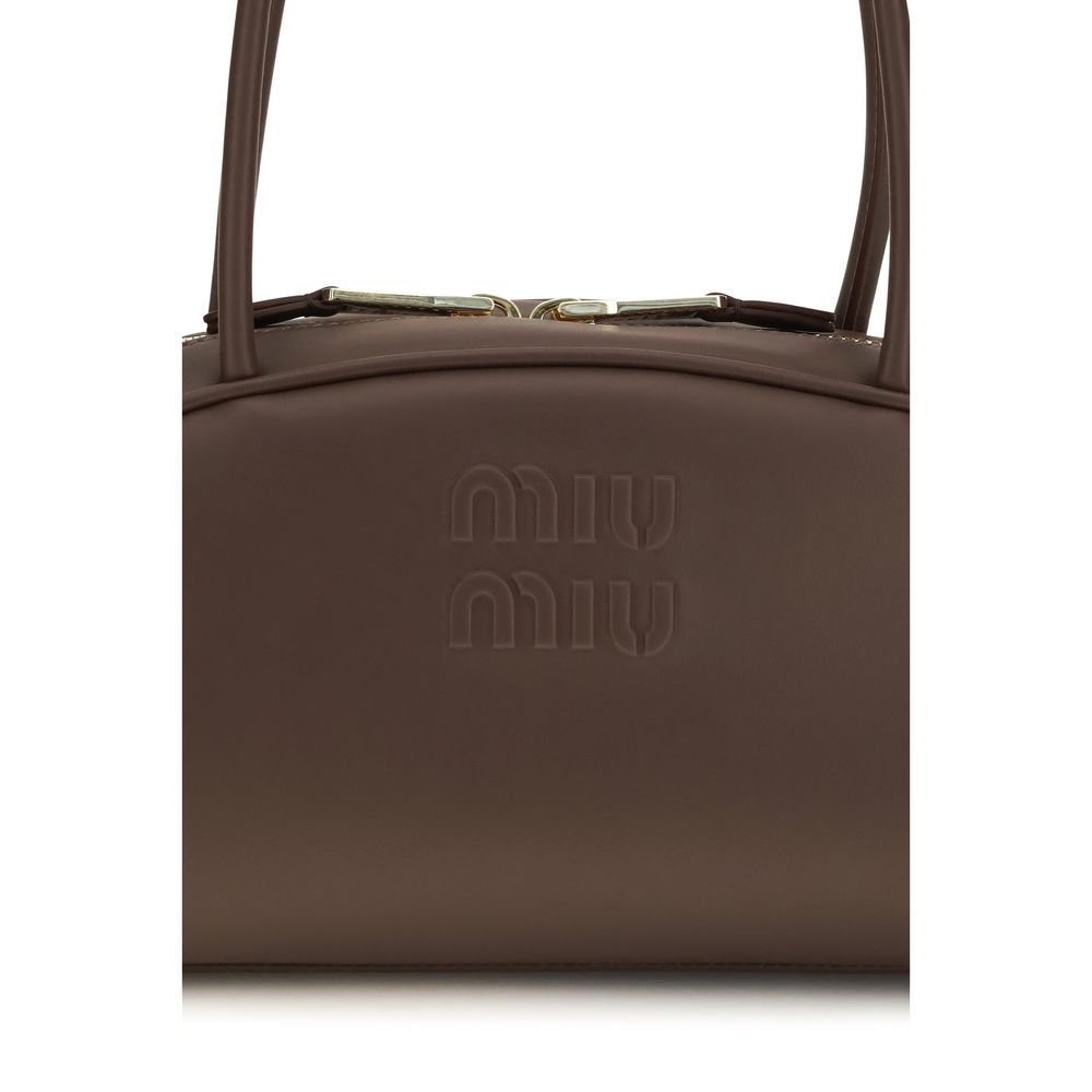 Miu Miu Brown Calf Leather Bos Taurus Shoulder Bag