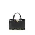 Valentino Garavani Black Calf Leather Bos Taurus Handbag