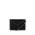 Valentino Garavani Black Calf Leather Bos Taurus Clutch Bag