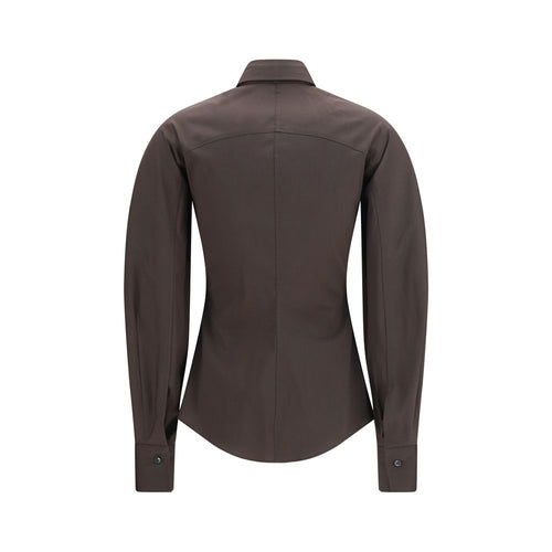 Brunello Cucinelli Brown Cotton Dress Shirt