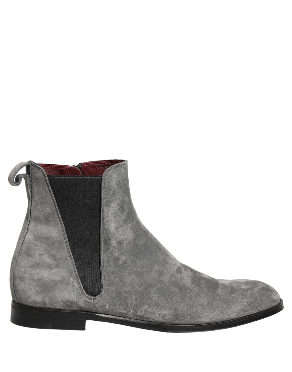 Dolce & Gabbana Gray Suede Leather Chelsea Boots Shoes