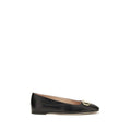 Valentino Garavani Black Calf Leather Bos Taurus Ballet Flats