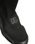 Dolce & Gabbana Black Slip On Wave Socks Men Sneakers Shoes
